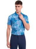 Daniel Springs Druck Halbarm Polo petrol