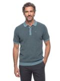 Daniel Springs Strick Halbarm Polo grün