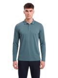 Daniel Springs Thermo Langarm Polo grün