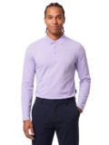 Daniel Springs 2-Tone Pique Thermo Langarm Polo lila