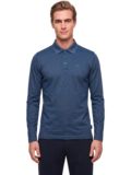 Daniel Springs 2-Tone Pique Thermo Langarm Polo denim