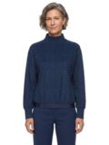 Valiente Snake Jacquard Mock neck Stretch Unterzieher navy