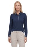 Valiente Loose Fit Langarm Polo navy