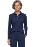 Valiente Strick Langarm Polo navy