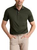 Peter Millar ALBATROSS COTTON-BLEND PIQUE Short-Sleeve Polo, Olive