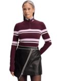 J.Lindeberg Ariadne Zip Troyer Sweater, Burgundy