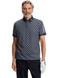J.Lindeberg Tour Tech Print Halbarm Polo blau