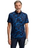 J.Lindeberg Tour Tech Print polo s krátkým rukávem, modré