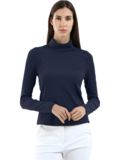 Chervo TAMARA - Blue Half-Zip Turtleneck