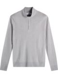 J.Lindeberg M MERINO BLEND HALF ZIP Strick Troyer grau melange