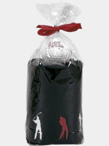 Sportiques Ručník Caddy Roll Happy Birthday 8 golfistů černá
