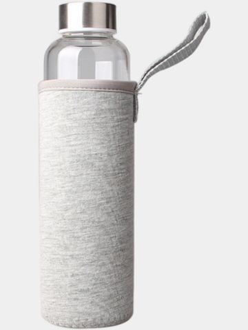 Golf House Glass drinking bottle gray