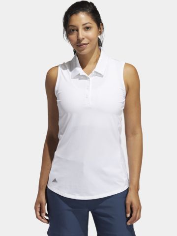 adidas ULTIMATE 365 SOLID ohne Arm Polo weiß