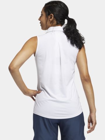 adidas ULTIMATE 365 SOLID ohne Arm Polo weiß