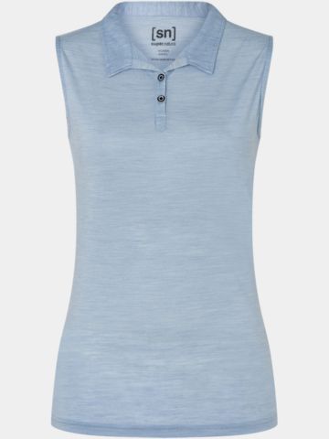 Super Natural ohne Arm Polo hellblau