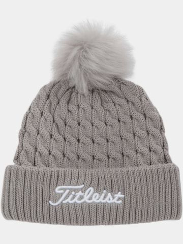 Titleist Cable Knit Pom grau