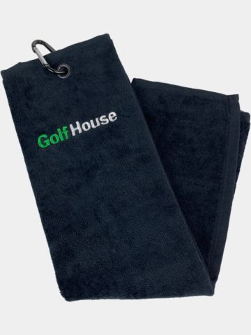 Golf House TriFold Handtuch schwarz