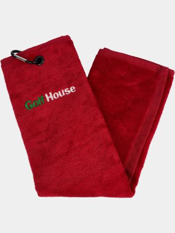 Golf House TriFold Handtuch rot