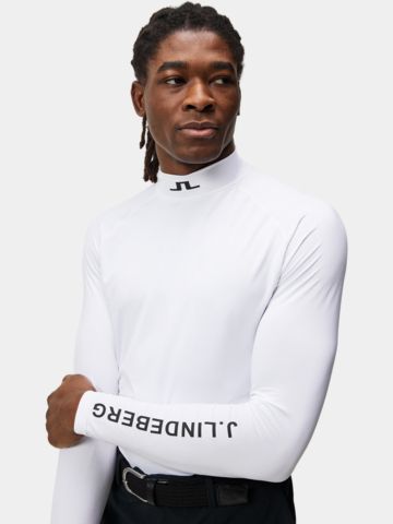 J.Lindeberg Aello Soft Compression Mock Unterzieher weiß