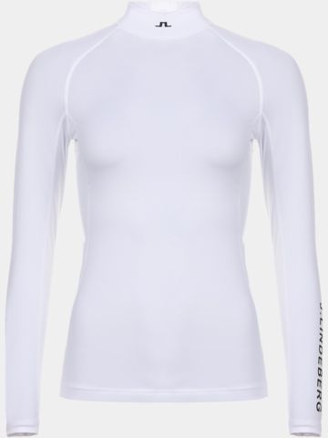 J.Lindeberg Asa Soft Compression Top Mock Unterzieher weiß