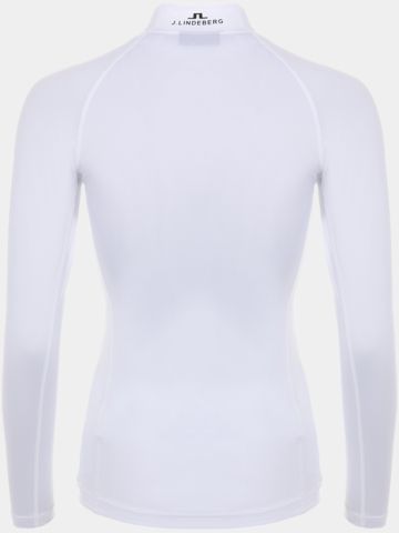 J.Lindeberg Asa Soft Compression Top Mock Unterzieher weiß