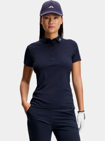 J.Lindeberg Tour Tech Golf Halbarm Polo navy