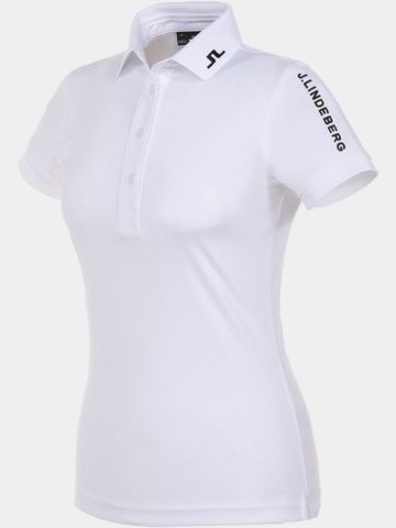 J.Lindeberg Tour Tech Golf Polo Halbarm weiß