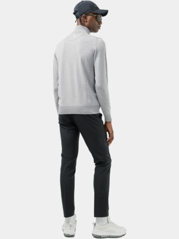 J.Lindeberg  Kian Zipped Sweater Troyer Strick hellgrau melange