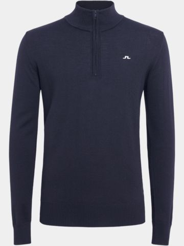 J.Lindeberg Kian Zipped Golf Sweater Troyer Strick navy