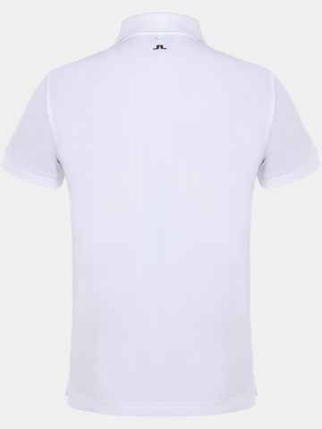 J.Lindeberg Tour Tech Reg Fit Golf Halbarm Polo weiß