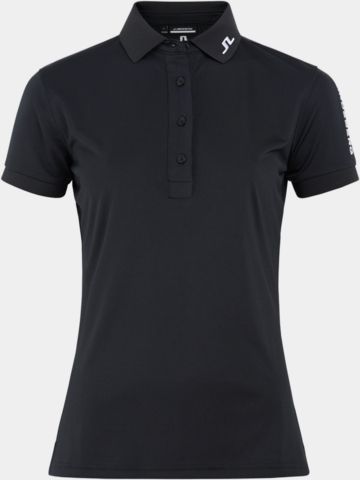 J.Lindeberg Tour Tech Golf Halbarm Polo schwarz
