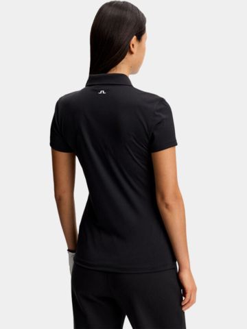 J.Lindeberg Tour Tech Golf Halbarm Polo schwarz