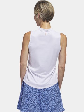 adidas HEATHERED ESS. MOCK sleeveless polo white