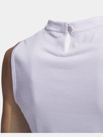 adidas HEATHERED ESS. MOCK sleeveless polo white