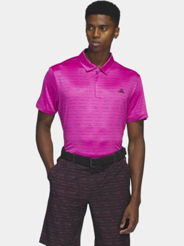 adidas STRIPE ZIPPER Halbarm Polo pink
