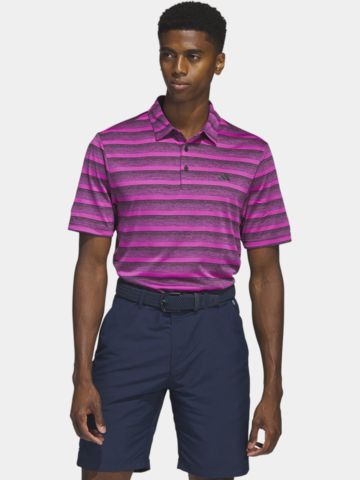 adidas TWO COLOR STRIPE Halbarm Polo pink