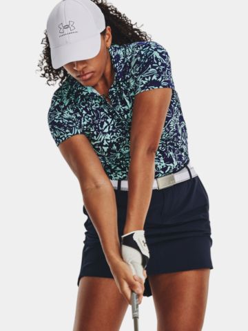 Under Armour Zinger Printed Halbarm Polo blau