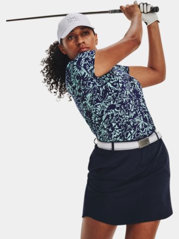 Under Armour Zinger Printed Halbarm Polo blau