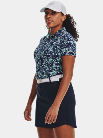 Under Armour Zinger Printed Halbarm Polo blau