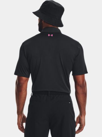 Under Armour Playoff 3.0 Low Round Stripe Halbarm Polo schwarz