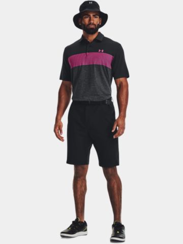 Under Armour Playoff 3.0 Low Round Stripe Halbarm Polo schwarz