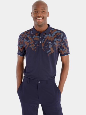 Calvin Klein NASHUA PRINTED Halbarm Polo navy