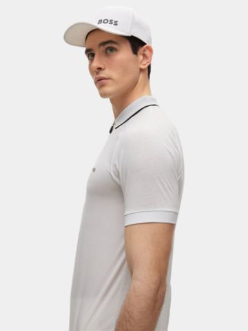 BOSS Philix slim fit Halbarm Polo weiß