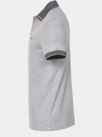BOSS  Paddy 1 regular fit Halbarm Polo grau melange