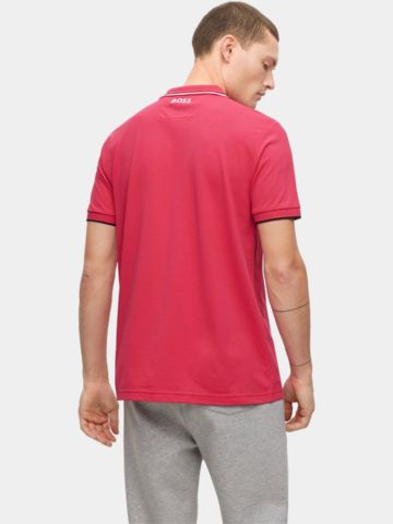 BOSS  Paddy Pro regular fit Halbarm Polo beere