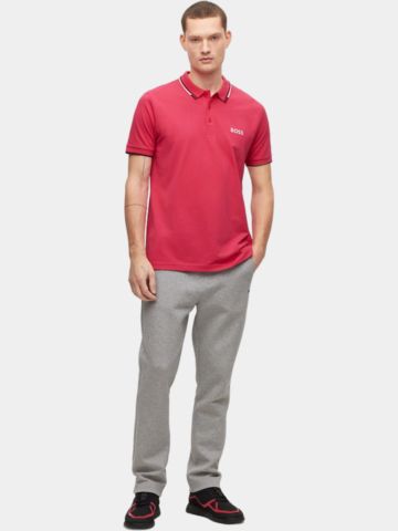 BOSS  Paddy Pro regular fit Halbarm Polo beere