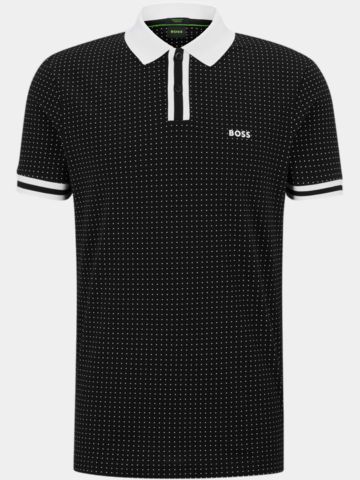 BOSS  Paddy 5 regular fit Halbarm Polo schwarz
