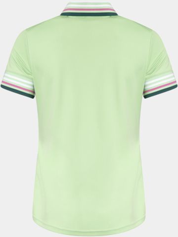 Cross STRIPE Halbarm Polo hellgrün