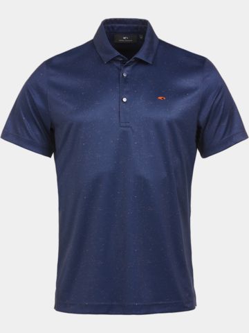Daniel Springs print polo Halbarm Polo navy