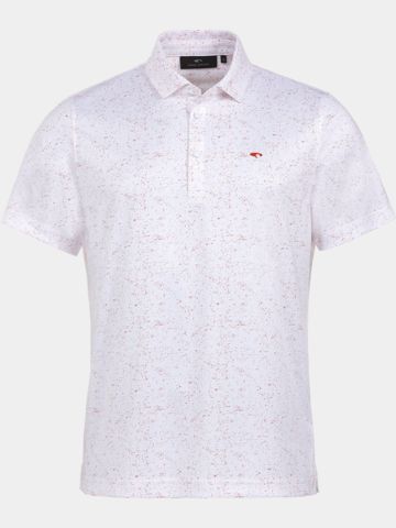 Daniel Springs print polo Halbarm Polo hellgrau